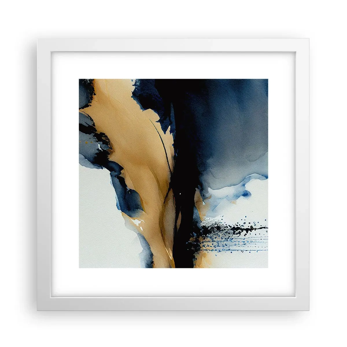 Póster en marco blanco - Tras el telón - 30x30 cm
