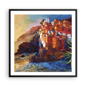 Póster en marco negro - Ambiente italiano - 60x60 cm