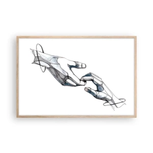 Póster en marco roble claro - Un buen gesto - 91x61 cm