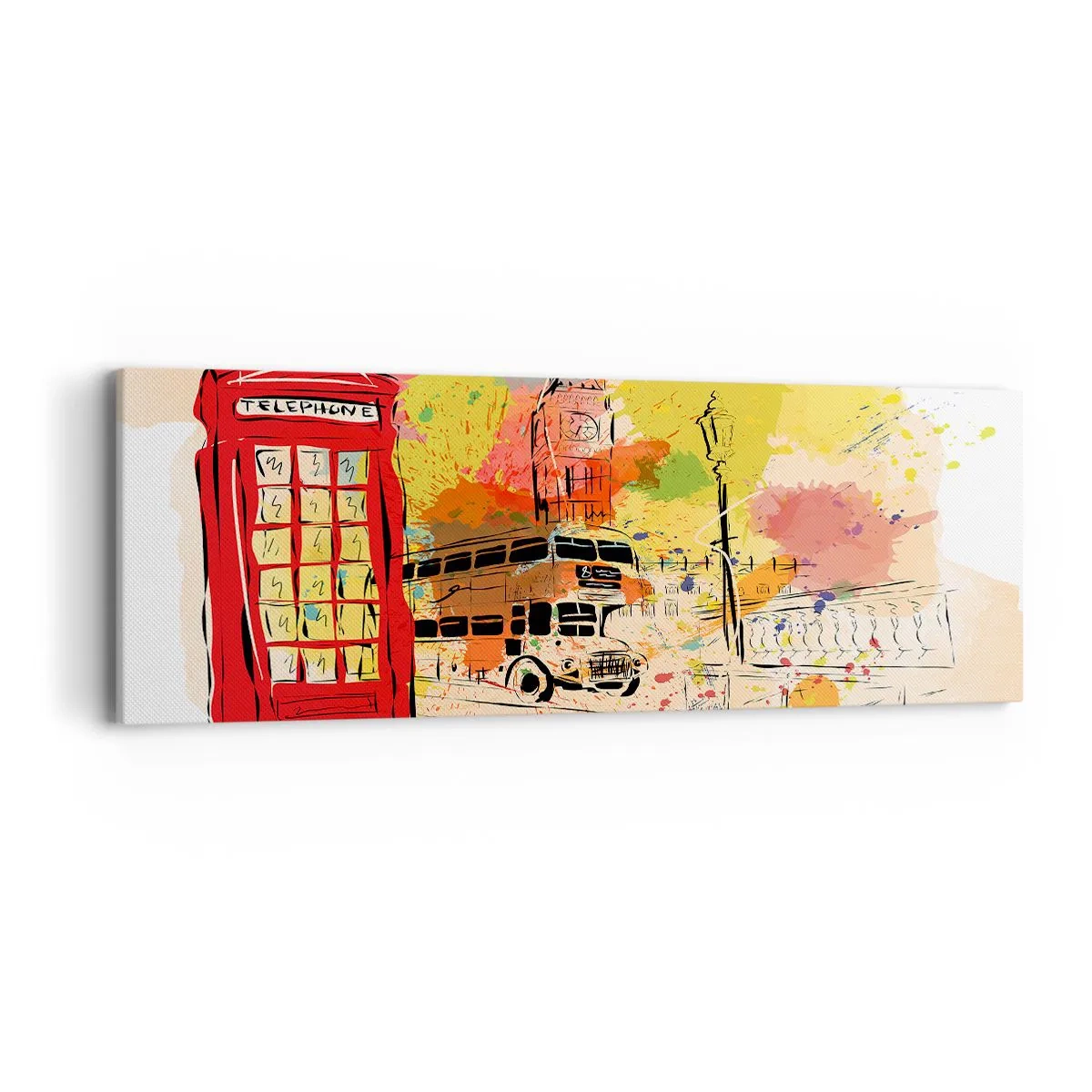 Cuadro sobre lienzo - Impresión de Imagen - Una ciudad de la diversidad - 90x30 cm