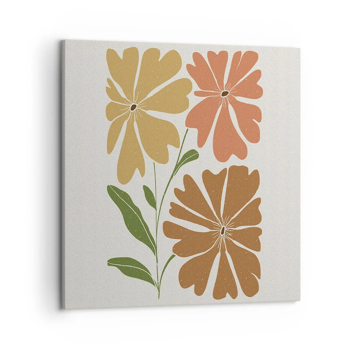 Cuadro sobre lienzo - Impresión de Imagen - Naturaleza y geometría - 50x50 cm