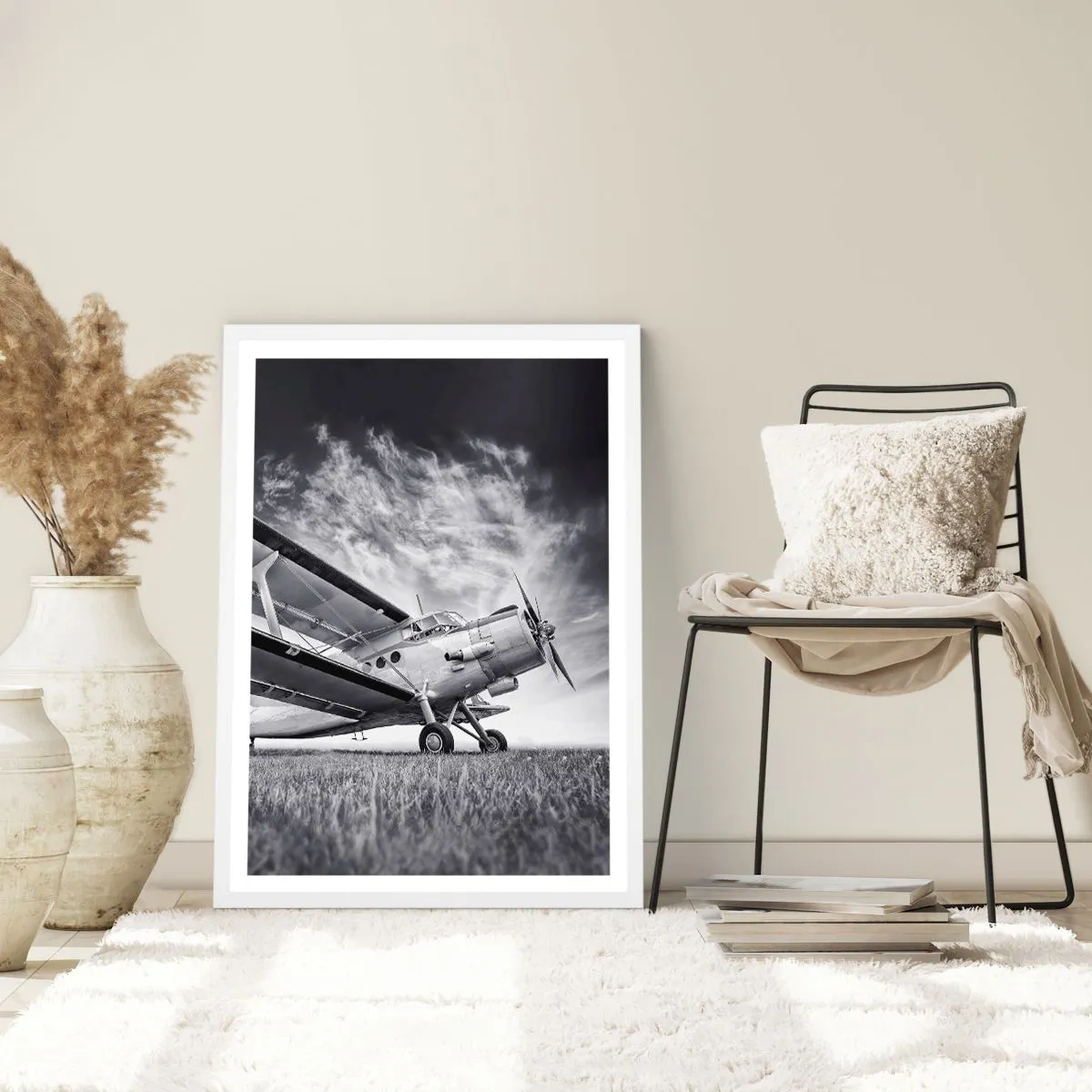 Póster en marco blanco - El vagamundo alado - 61x91 cm