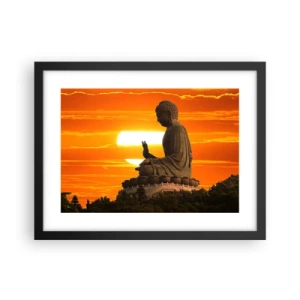 Póster en marco negro - Sin miedo al mundo - 40x30 cm