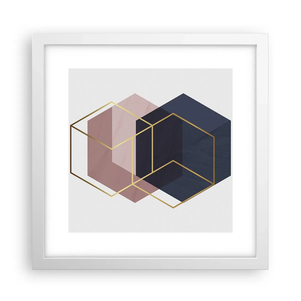 Póster en marco blanco - El poder de la sencillez - 30x30 cm