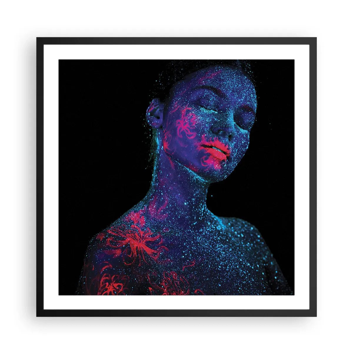 Póster en marco negro - En polvo de estrellas - 60x60 cm