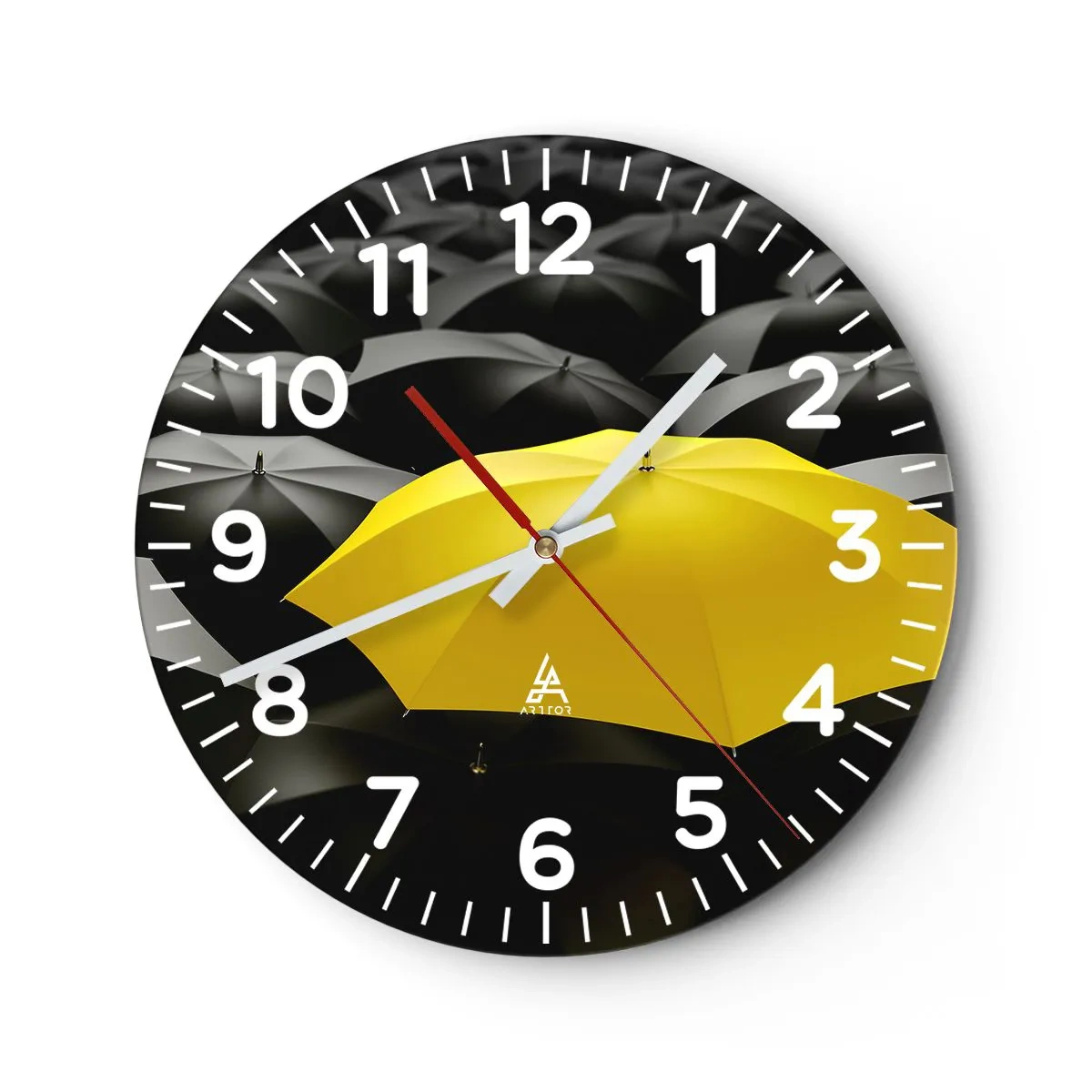 Reloj de pared - Reloj de vidrio - Adiós a la tristeza - 30x30 cm