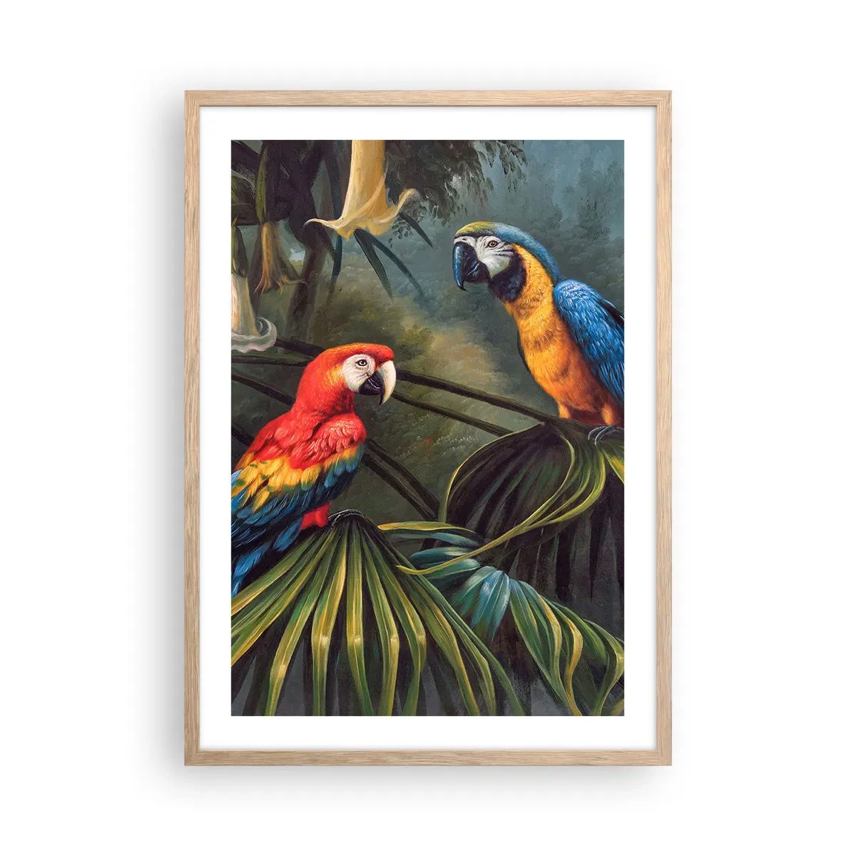 Póster en marco roble claro - Romanticismo en los trópicos - 50x70 cm