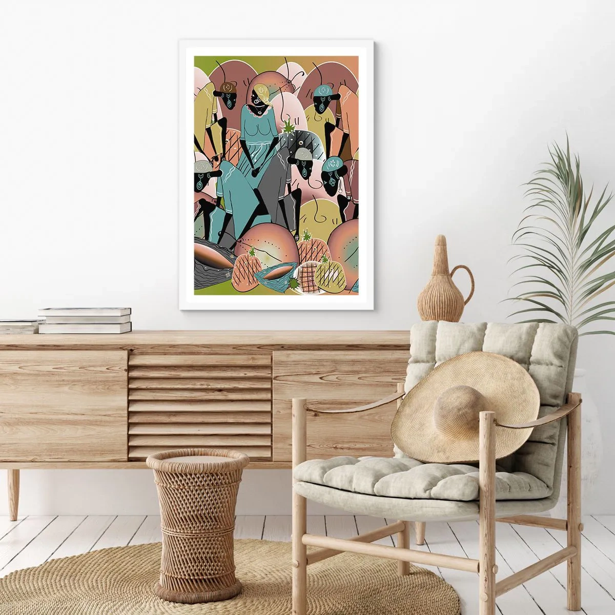 Póster en marco blanco - Se avecina una gran celebración - 50x70 cm