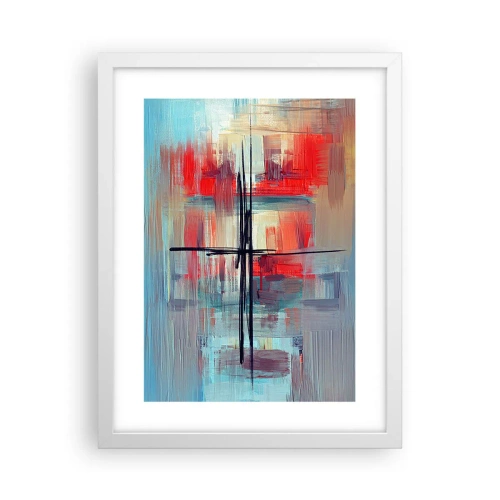 Póster en marco blanco - Paisaje en una dimensión desconocida - 30x40 cm