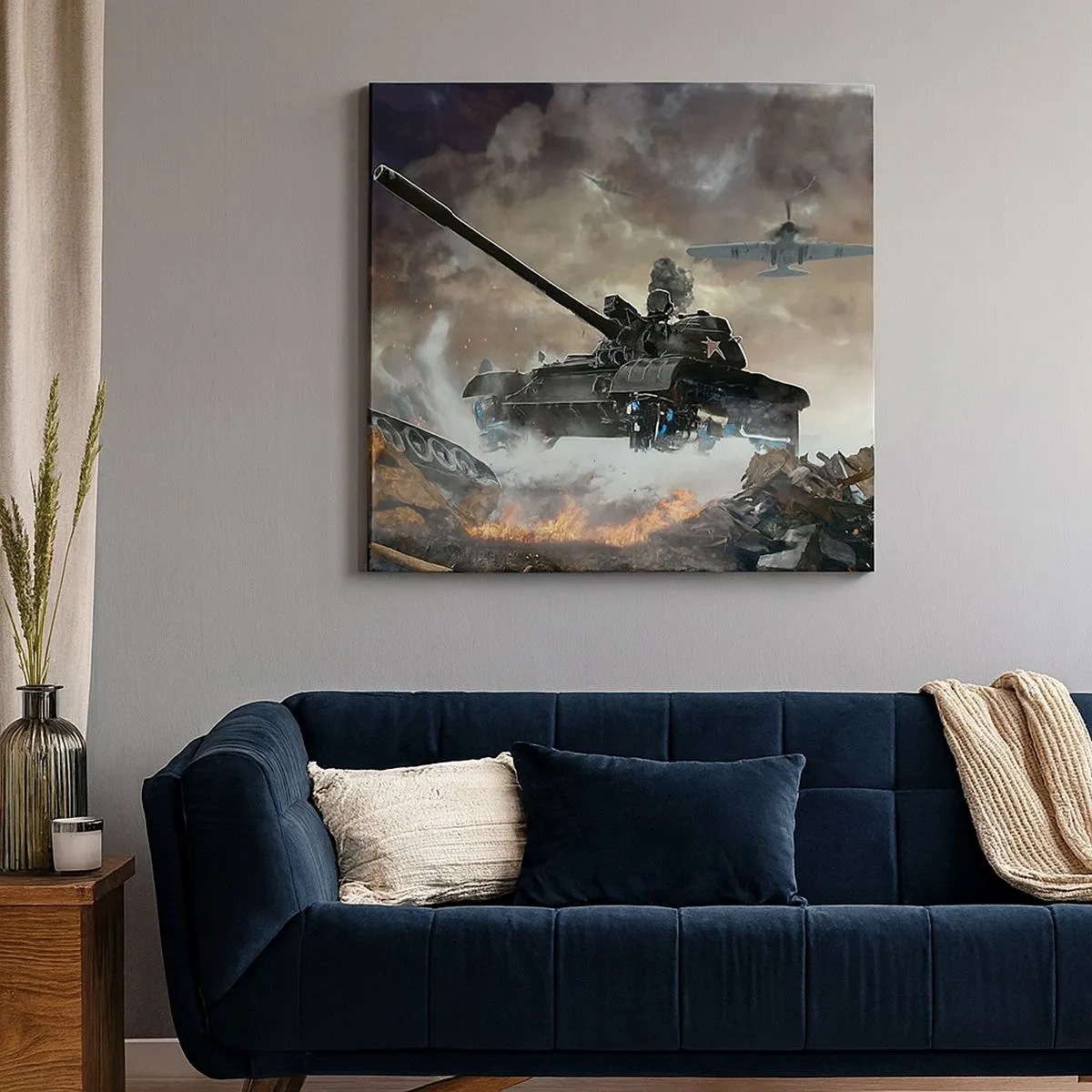 Cuadro sobre lienzo - Impresión de Imagen - La batalla es terrible y hermosa - 30x30 cm