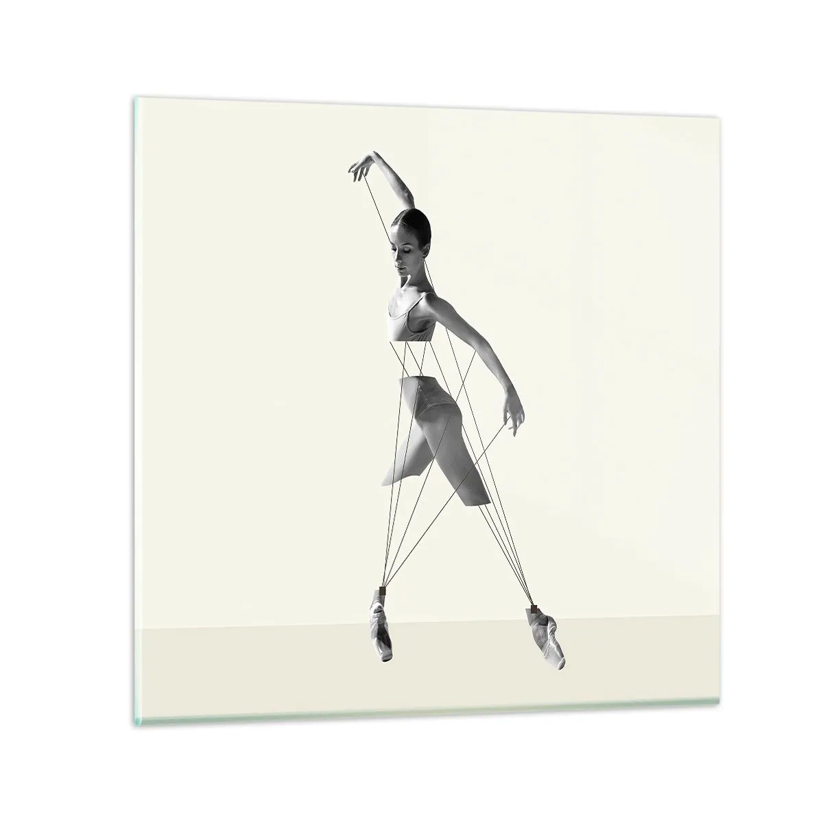 Cuadro sobre vidrio - Impresiones sobre Vidrio - Títere de sí misma - 40x40 cm