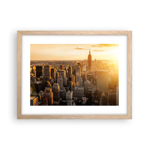 Póster en marco roble claro - Creciendo al sol - 40x30 cm