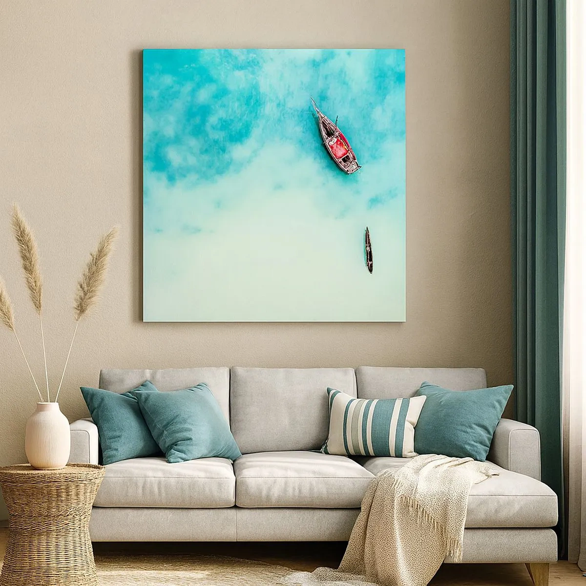 Cuadro sobre lienzo - Impresión de Imagen - Porque en las playas de Zanzíbar, cuando las aguas se desbordan... - 30x30 cm