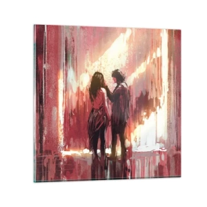 Cuadro sobre vidrio - Impresiones sobre Vidrio - El eterno espectáculo del amor - 30x30 cm