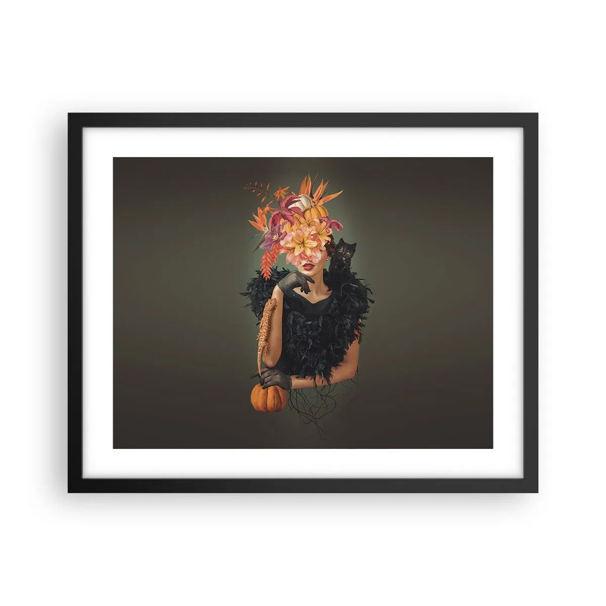 Póster en marco negro - Hechizo de bruja - 50x40 cm