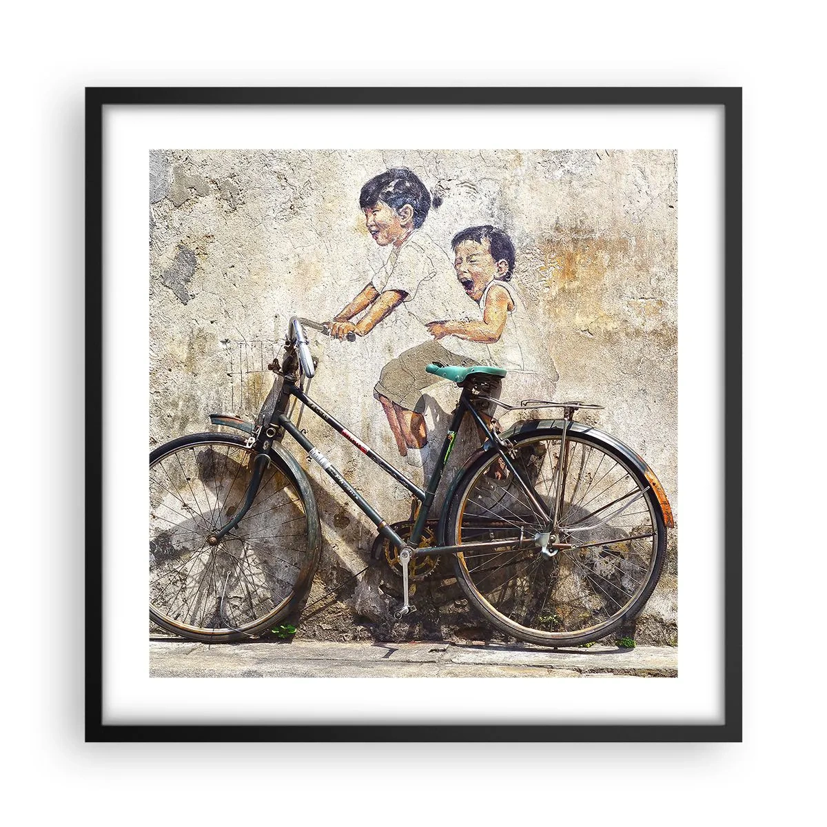 Póster en marco negro - ¿Verdadero o falso? - 50x50 cm