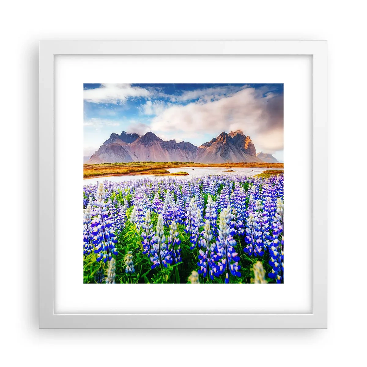 Póster en marco blanco - La fuerza y la severidad junto a la dulzura - 30x30 cm