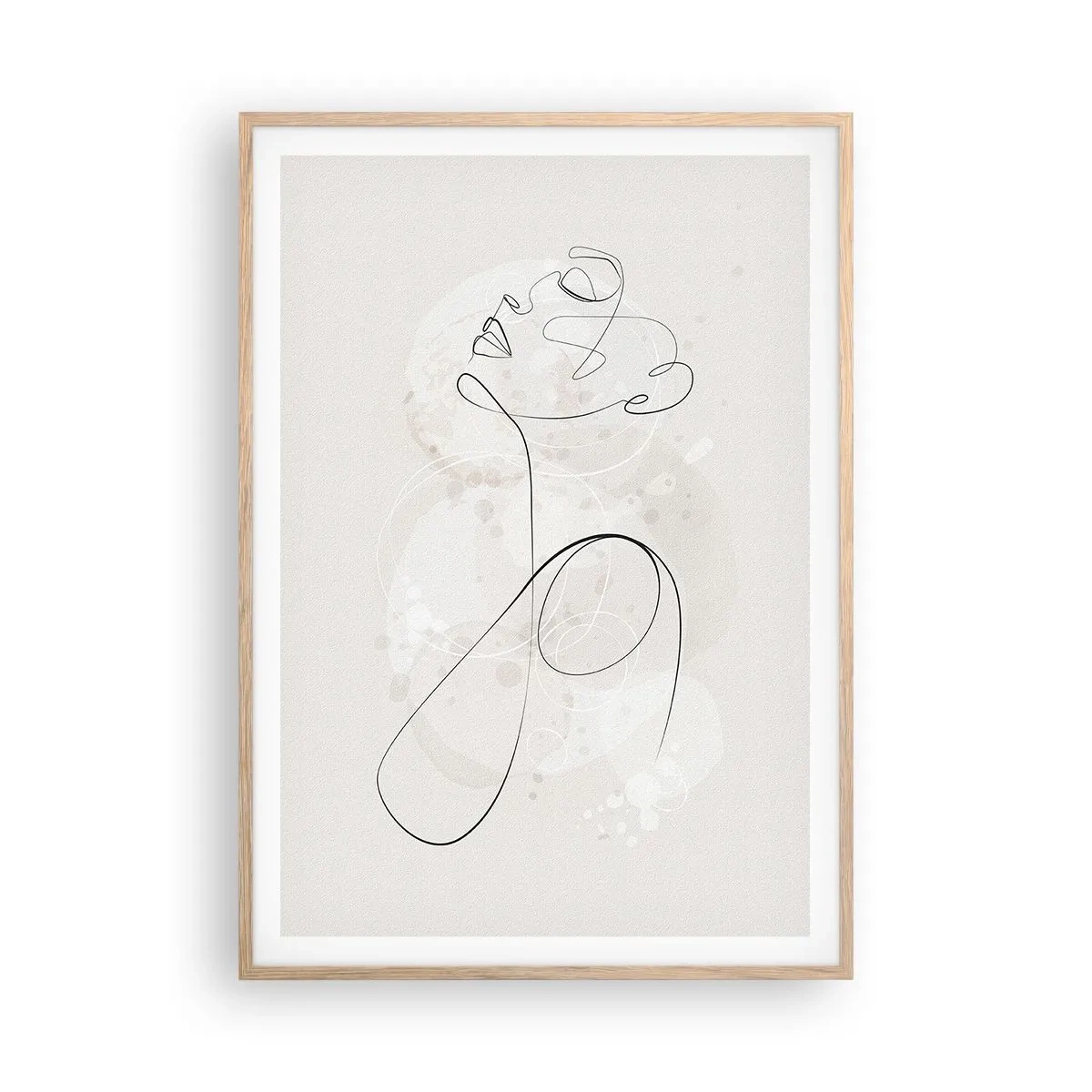 Póster en marco roble claro - La espiral de la belleza - 70x100 cm