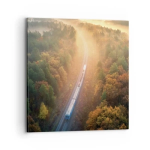 Cuadro sobre lienzo - Impresión de Imagen - Un viaje otoñal - 70x70 cm