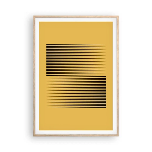 Póster en marco roble claro - Cuadrado de opuestos - 70x100 cm
