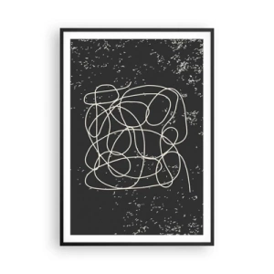 Póster en marco negro - Pensamientos errantes - 70x100 cm
