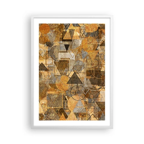 Póster en marco blanco - El mundo en formas - 50x70 cm