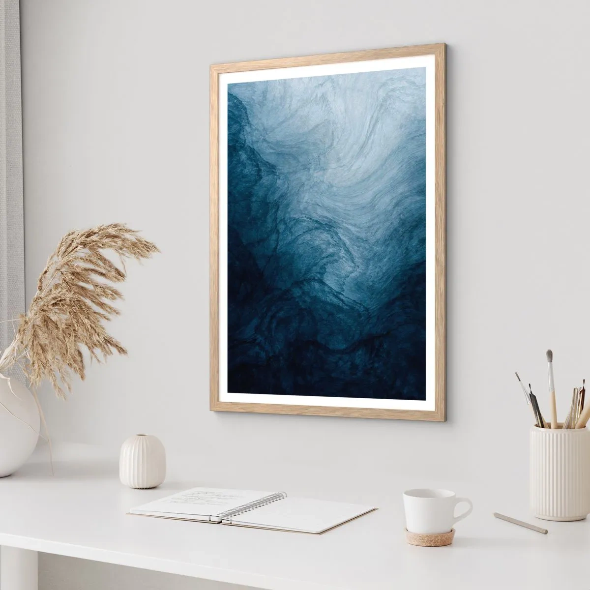 Póster en marco roble claro - En las profundidades - 40x50 cm