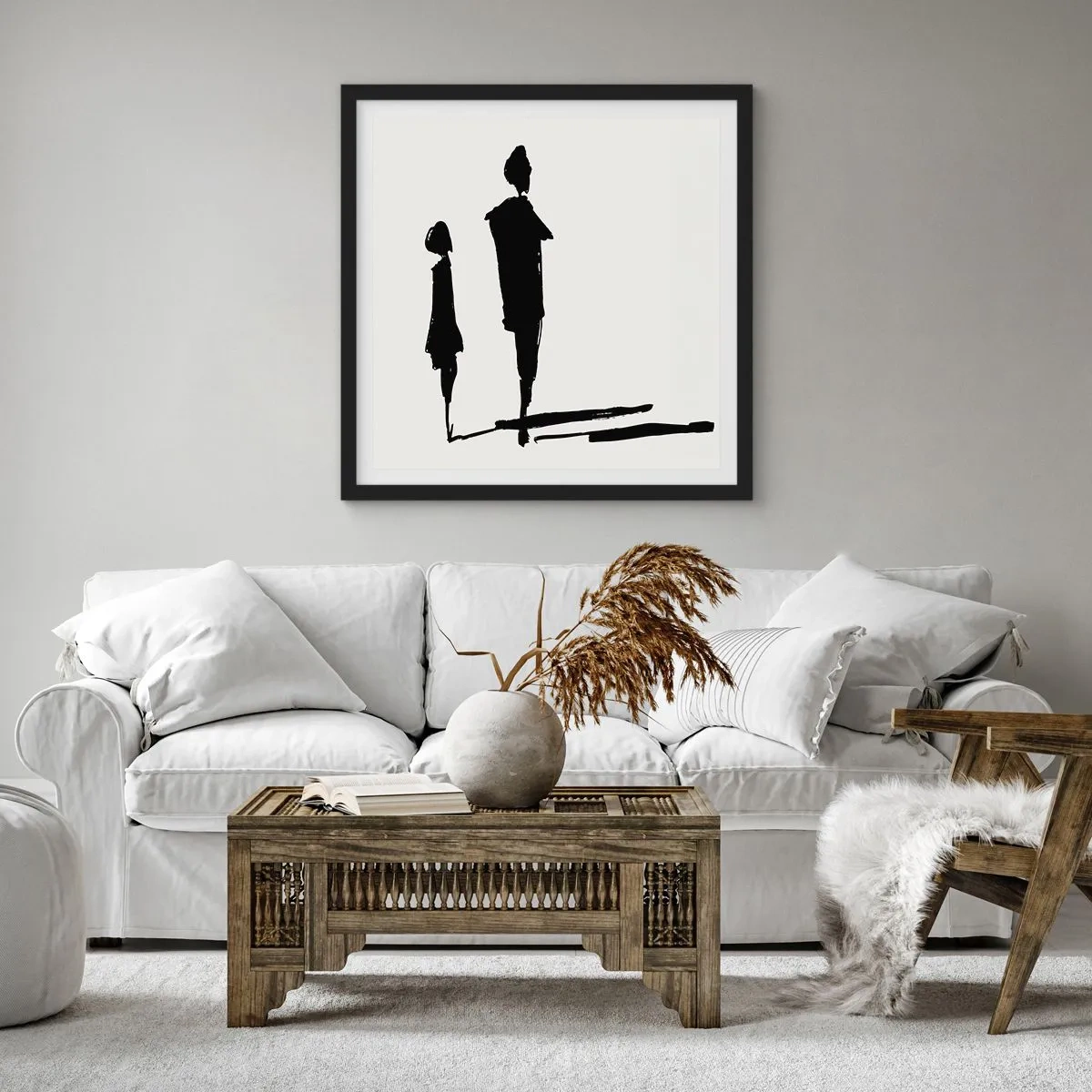 Póster en marco negro - ¿Seguro que juntos? - 30x30 cm