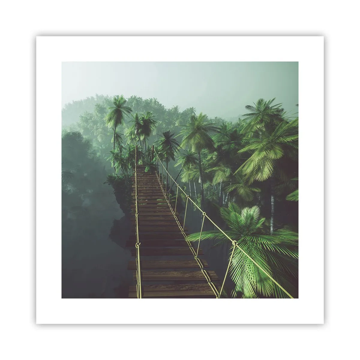 Póster - Sobre un mar de verde - 40x40 cm