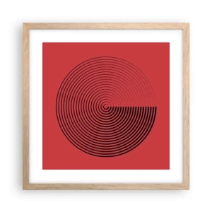 Póster en marco roble claro - Movimiento circular - 40x40 cm