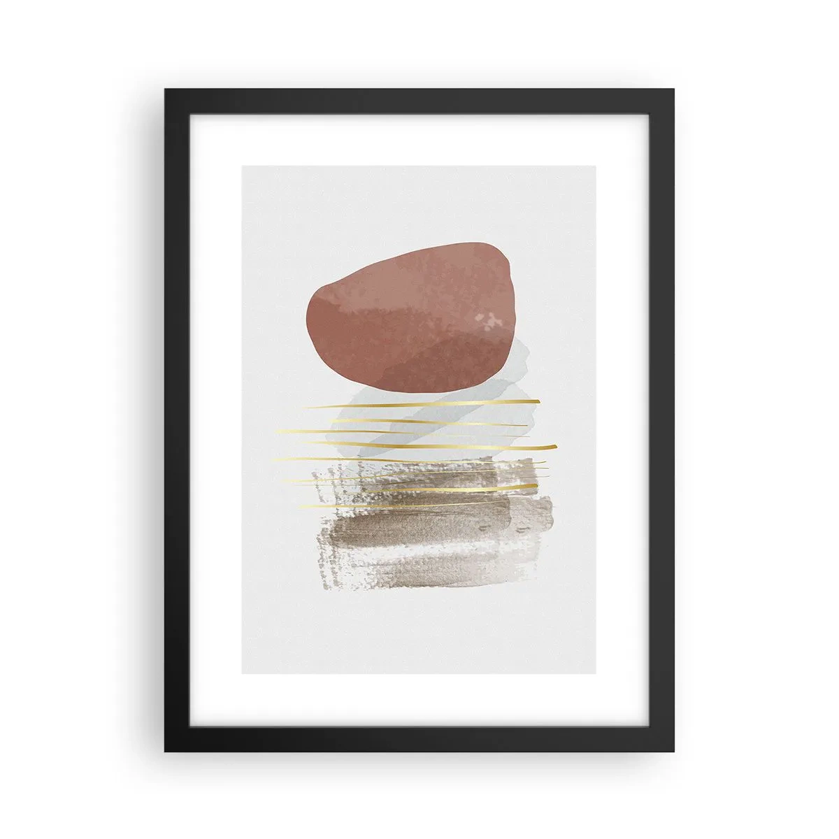 Póster en marco negro - Una columnata abstracta - 30x40 cm