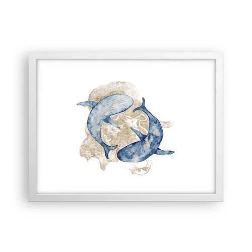 Póster en marco blanco - ¿Amistad o amor? - 40x30 cm