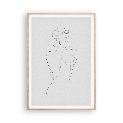 Póster en marco roble claro - Música del cuerpo - 70x100 cm