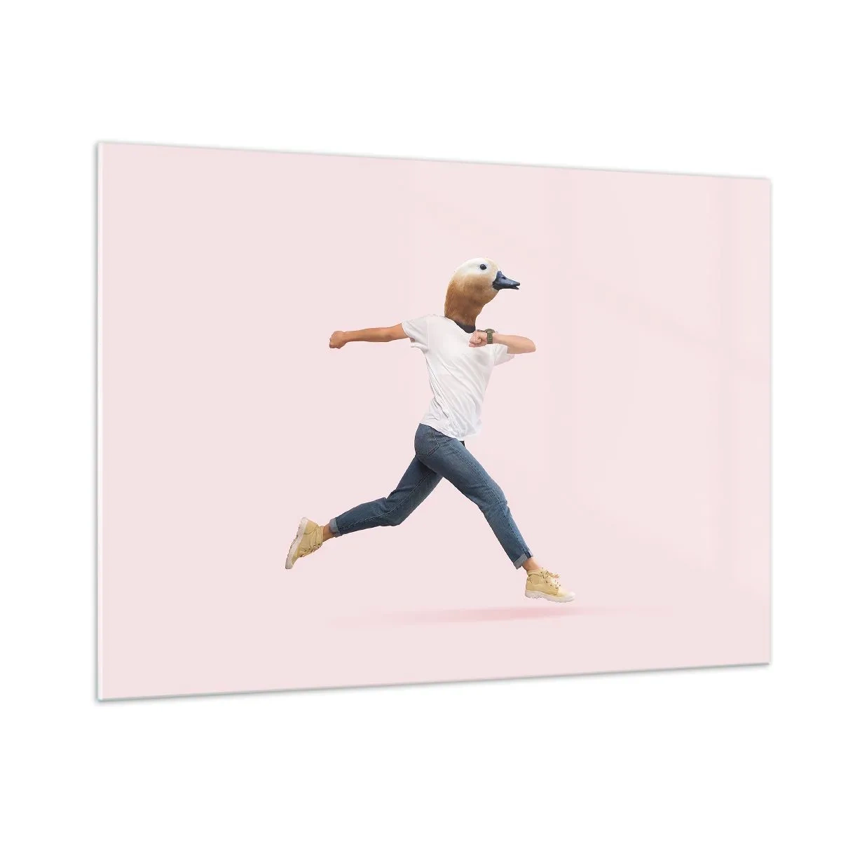 Cuadro sobre vidrio - Impresiones sobre Vidrio - Una pizca de absurdo - 100x70cm - Una pizca de absurdez - Decoración de pared moderna para salón y dormitorio ARTTOR