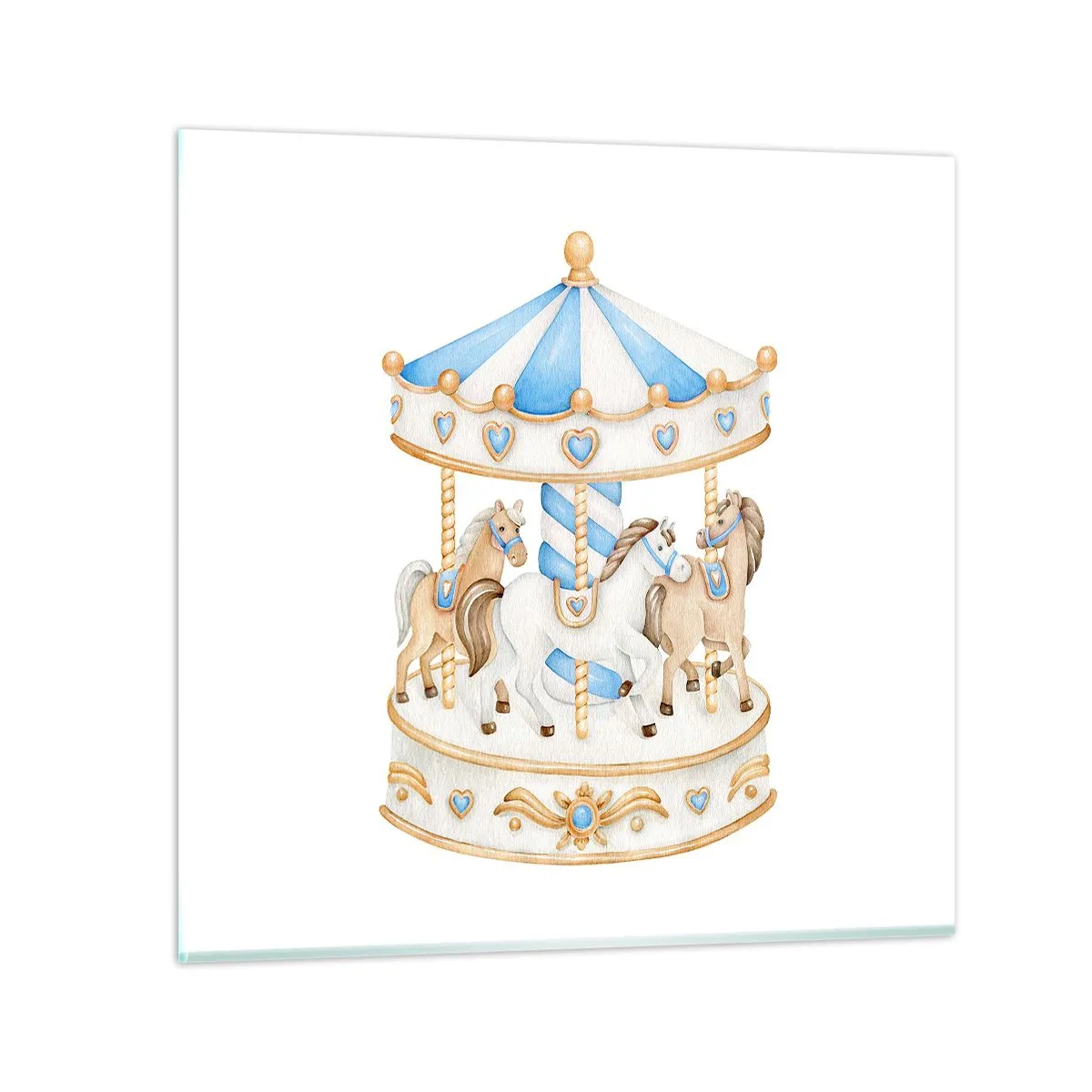 Cuadro sobre vidrio - Impresiones sobre Vidrio - Dulce infancia - 40x40 cm