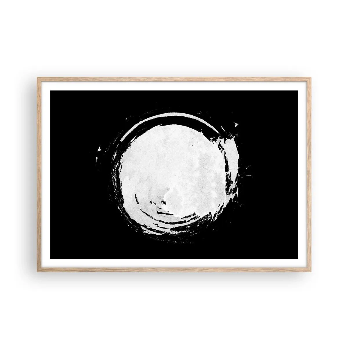 Póster en marco roble claro - La buena salida - 100x70 cm