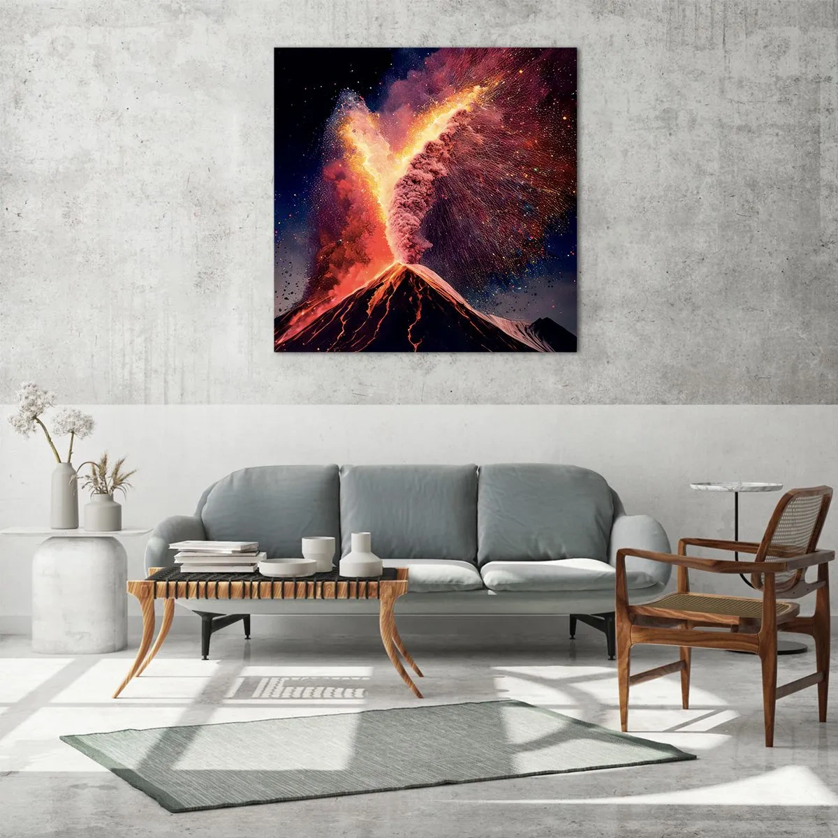 Cuadro sobre vidrio - Impresiones sobre Vidrio - Belleza y horror - 60x60 cm