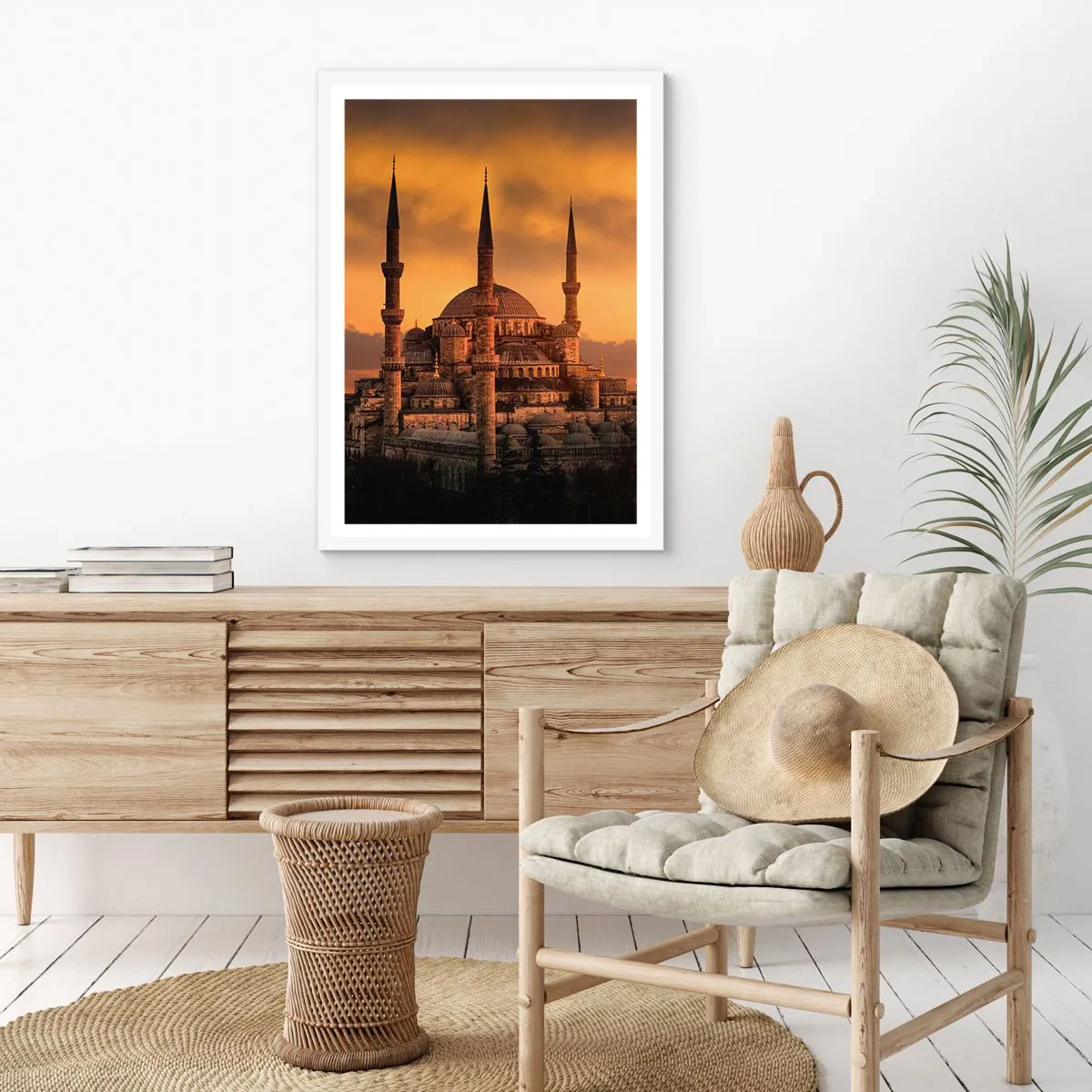 Póster en marco blanco - Dios es grande - 40x50 cm