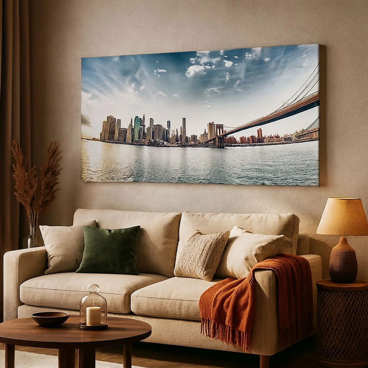 Cuadro sobre lienzo - Impresión de Imagen - Isla de cristal - 100x40 cm