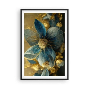 Póster en marco negro - Flor de oro - 61x91 cm