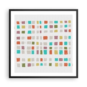 Póster en marco negro - Juego desconocido - 60x60 cm