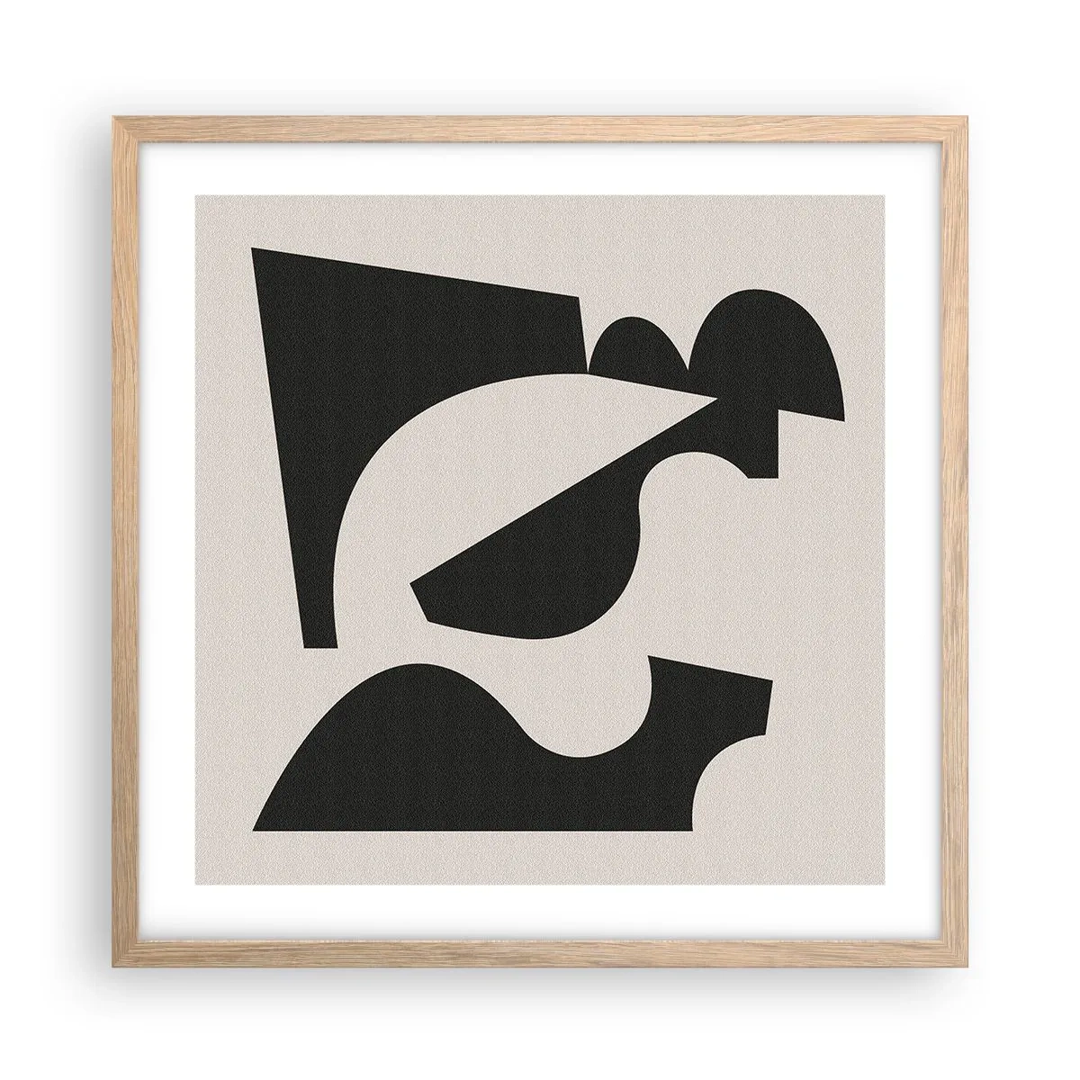 Póster en marco roble claro - Para automontaje - 50x50 cm