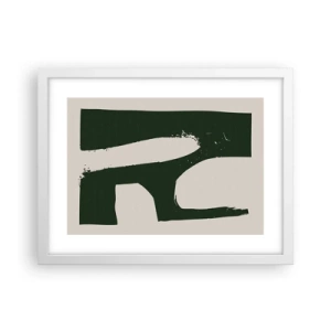 Póster en marco blanco - Bahías de blanco - 40x30 cm