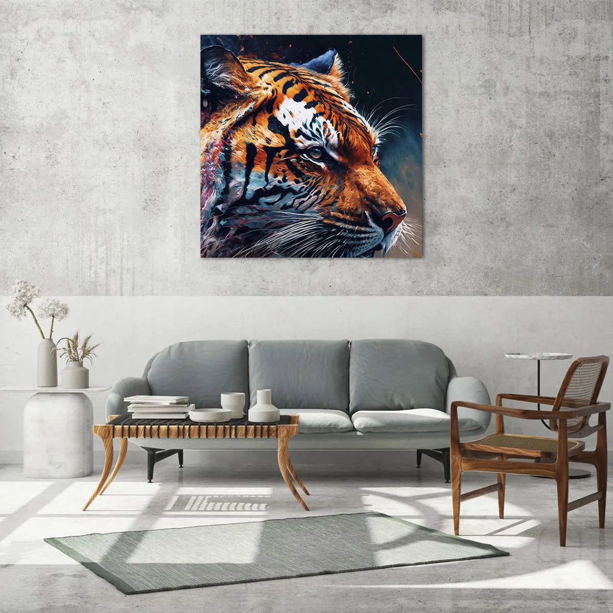 Cuadro sobre vidrio - Impresiones sobre Vidrio - Belleza salvaje - 40x40 cm