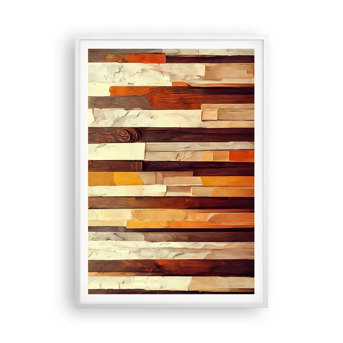 Póster en marco blanco - Himno de los árboles del bosque - 70x100 cm