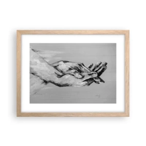 Póster en marco roble claro - El comienzo... - 40x30 cm