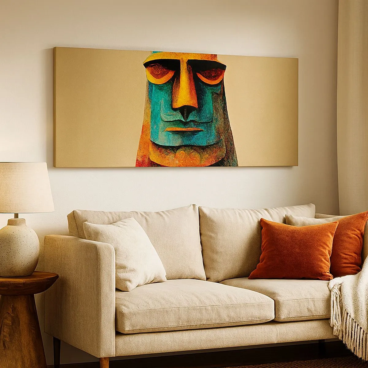 Cuadro sobre lienzo - Impresión de Imagen - Escultural, pero simpática - 100x40 cm