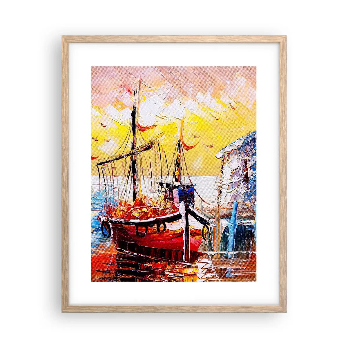 Póster en marco roble claro - Feliz regreso - 40x50 cm