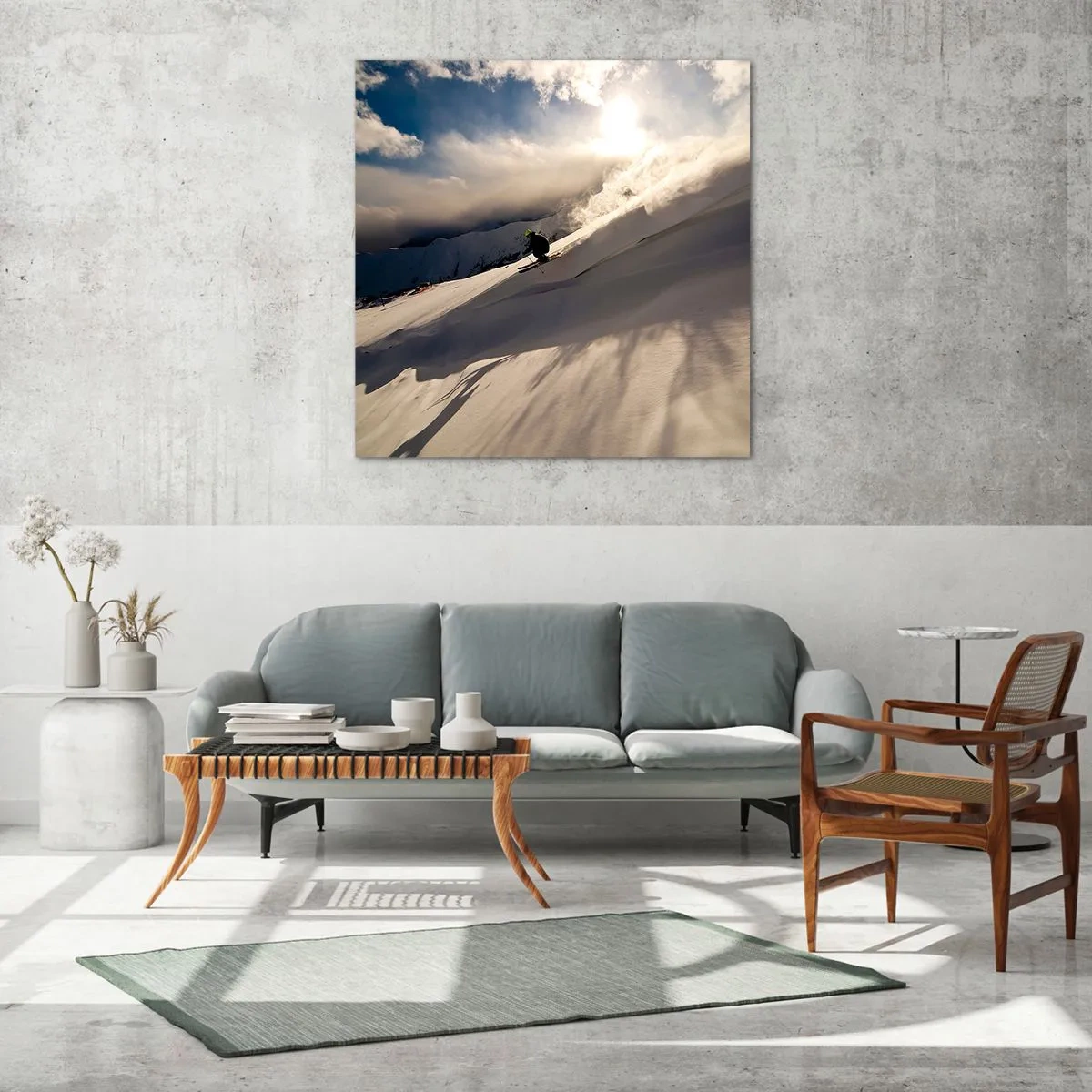 Cuadro sobre vidrio - Impresiones sobre Vidrio - Reto de montaña asumido - 40x40 cm