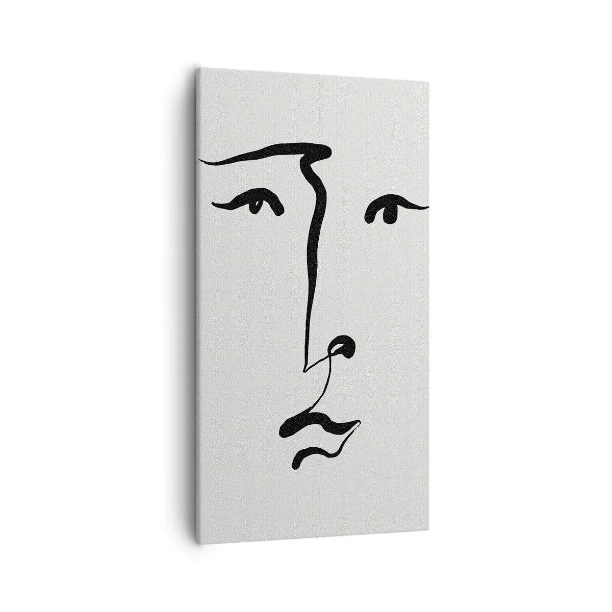 Cuadro sobre lienzo - Impresión de Imagen - Retrato en una línea - 55x100 cm